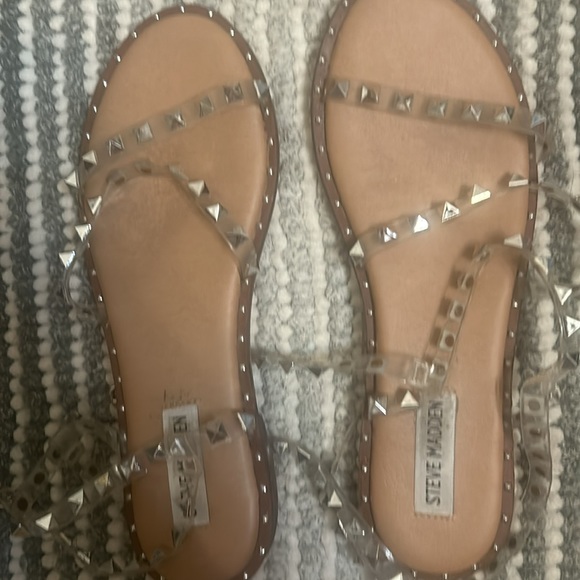 STEVE MADDEN CLEAR TRAVEL SANDAL SIZE 8 - Picture 6 of 8